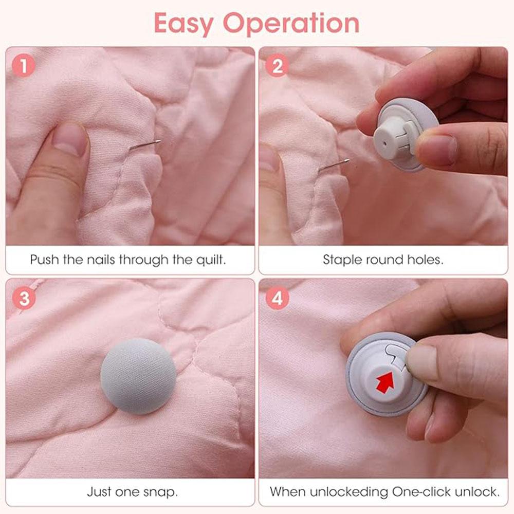 10/30Pcs Duvet Pin Duvet Clips sheet Comforter Clips One Key to Open to Prevent Shifting Suitable for Quilts Cushions Curtains