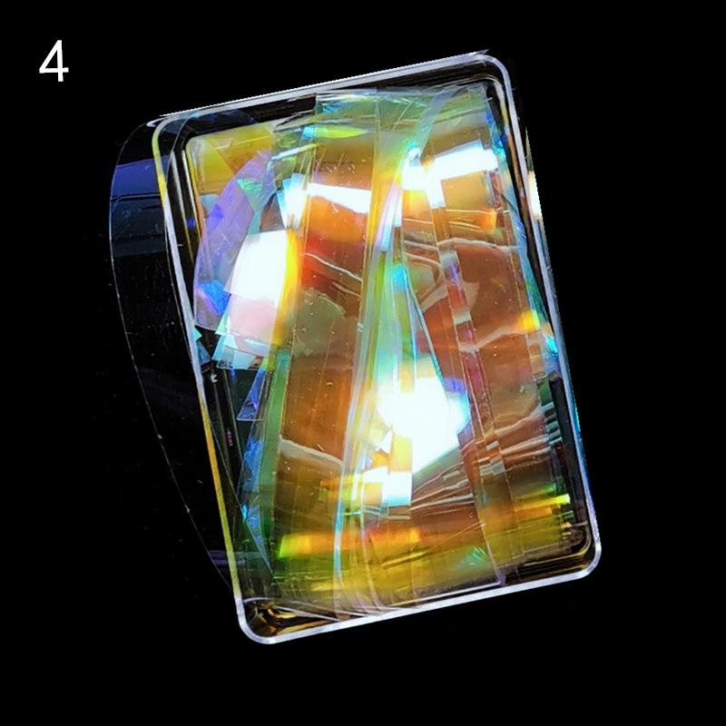 20Pcs Candy Color Aurora Cellophane Strip Colorful Nail Stickers Nail Art Decoration with Box