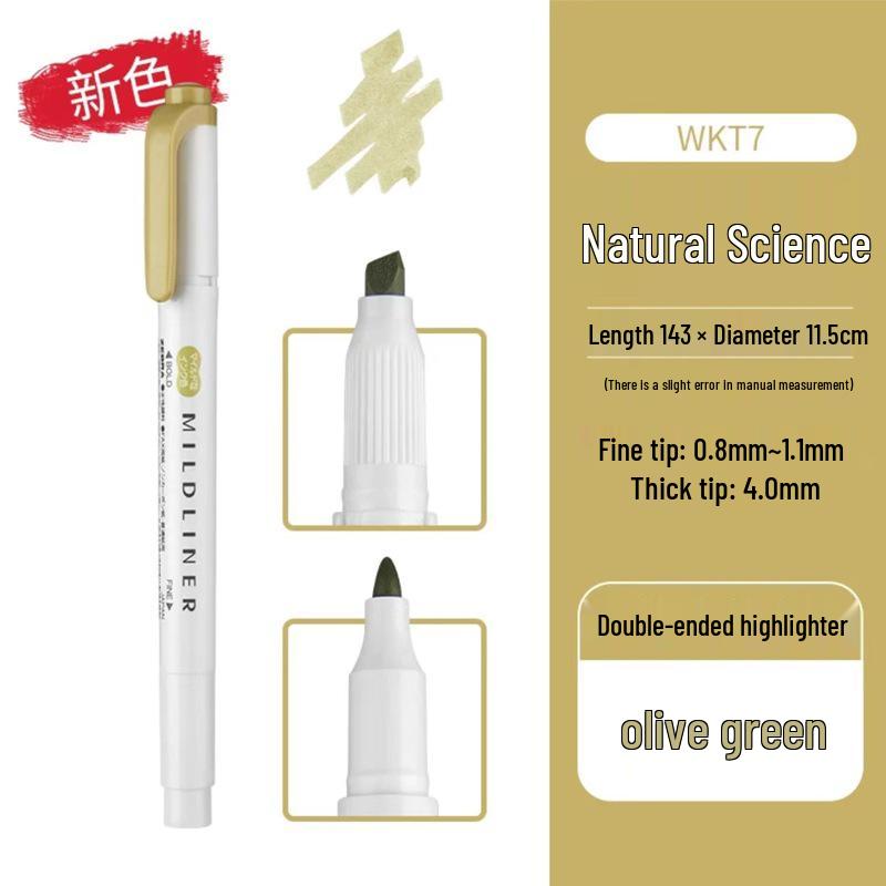 New Japanese Zebra Fluorescent Double-Ended Pens - Gentle Light Color Series for Students & Planners