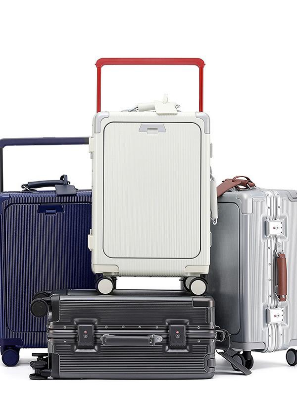 Drop-Resistant 24" Front-Opening Suitcase Set with Lock (20" Carry-On Included)