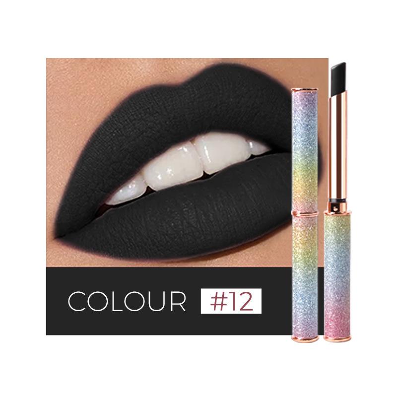 VIBELY Starlight Sparkle Matte Lipstick Dip-in-Cup, No-Fall Crushed Diamond Lipstick