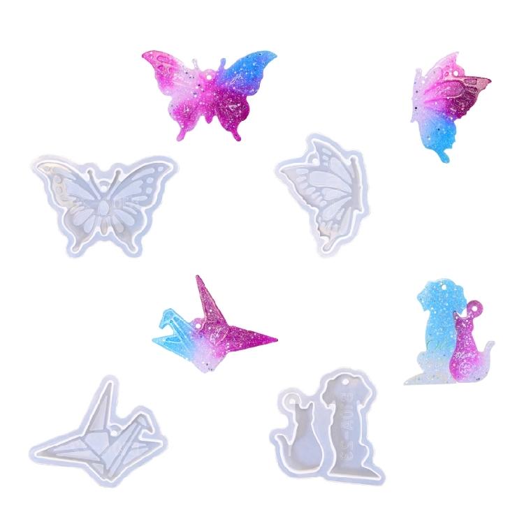 

Handcraft Silicone Mold For Unique Keychain And Gift Making With Delicate Butterfly And Paper Cranes Features 1