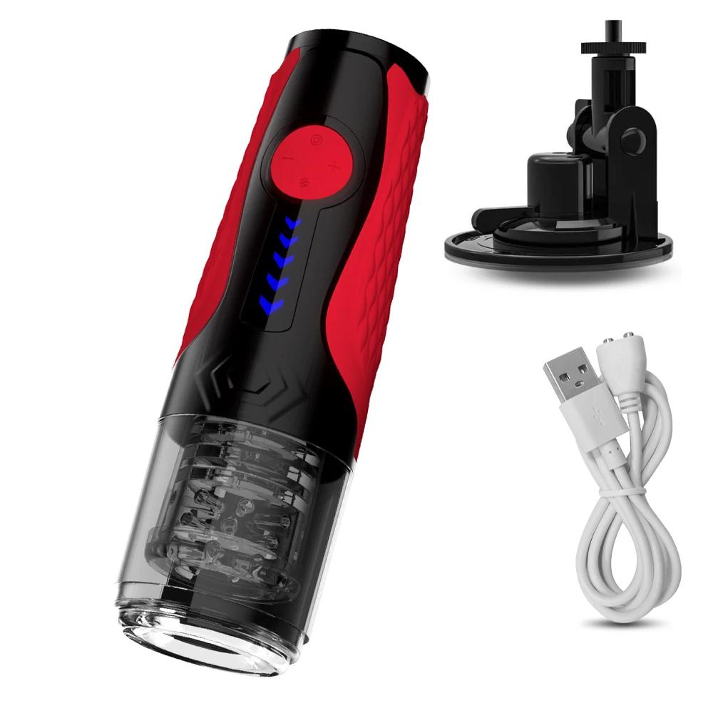 Telescopic Rotation Male Masturbator Cup Vagina Masturbation Blowjob Male Piston Automatic Mastubator Adults Sex Toys for Men