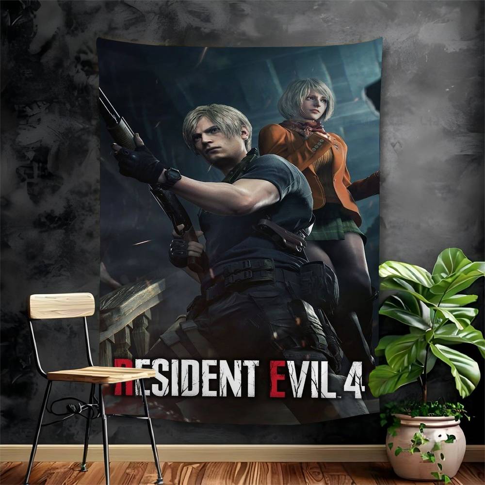 

Movie ResidentEvil Game Printed Large Wall Tapestry Art Science Fiction Room Home Decor Decor Blanket 74x94cm(29x37in)