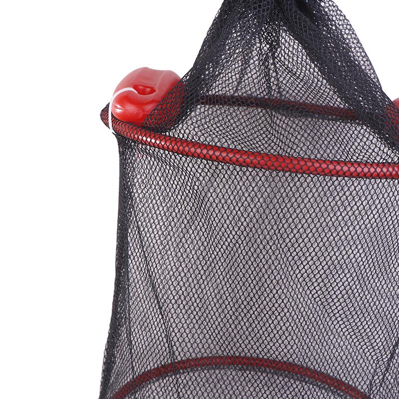 Portable Mesh Crab Fishing Net Crayfish Lobster Shrimp Trap Foldable Fish Cage Woven Fish Basket Network Trap Cage Tackle