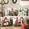 Soft Christmas Pillow Cover 3D Xmas Tree Pillowslip Elk Santa Pillow Cover Home Decor