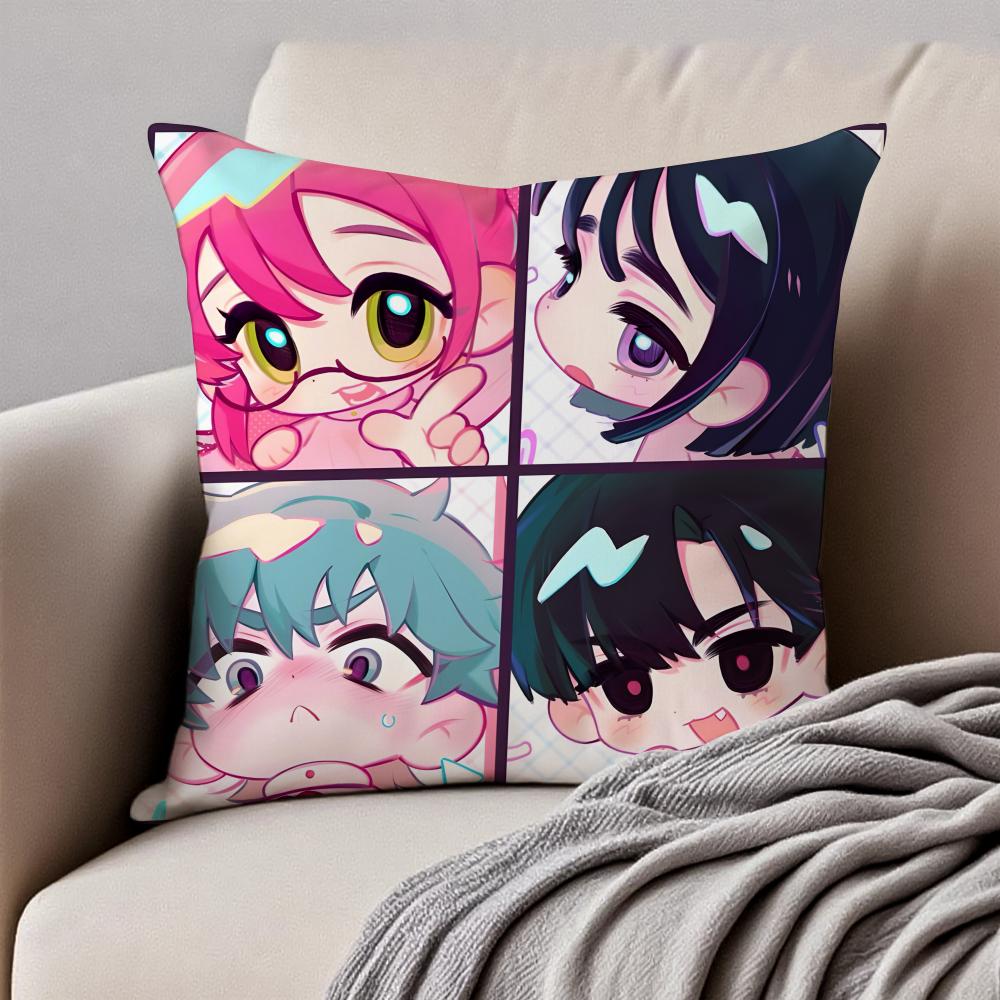 

Cute style AALIEN SSTAGE Cushion Cover Pillowcase Antidustmite Invisible Zipper Short Plush Sofa Cushion 30X30cm