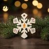 Decorative Hanging Props 10Pcs 2D Wooden Christmas Ornaments, Blank DIY Craft Tags, Wood Slices for Painting Tree Decorations, Unfinished Xmas Holiday