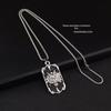 Retro Dragon Plate Necklace: Chinese-Style Titanium Steel Sweater Chain