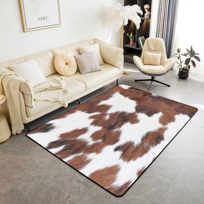 Cowhide Pattern Area Living Room Rugs for Boys Girls Man Cow Spot Wild Animal Decorative Rug Farmhouse Cowboys Bedroom Decor