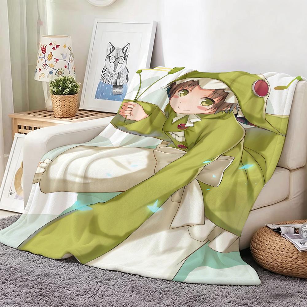 Anime Character C-ChamoS RossoS Throw Soft Warm Throw Blanket for Bedroom Living Room Bed Travel Camping Picnic Gift