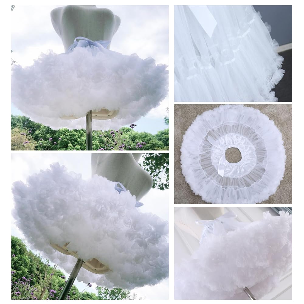 LIKENNY Voluminous Petticoat Tutu Fluffy Pannier Skirt, Skirt, Tulle, Cosplay, Adult, Lolita, Costume,