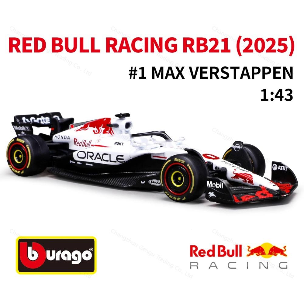 Bburago 1:43 2025 Red Bull RB21 GP do Japão F1 Carro de Corrida Fórmula 1 Veículos Estáticos Die Cast Modelo Colecionável Brinquedos de Carro de Corrida