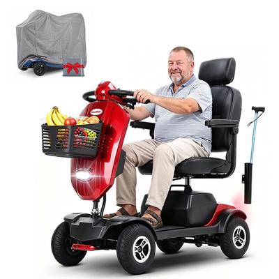 Sweetrich Scooter eléctrico de movilidad portátil Max Plus, 24V 20Ah, 6 km/h, Cesta delantera y portavasos doble, autonomía de hasta 20 km.