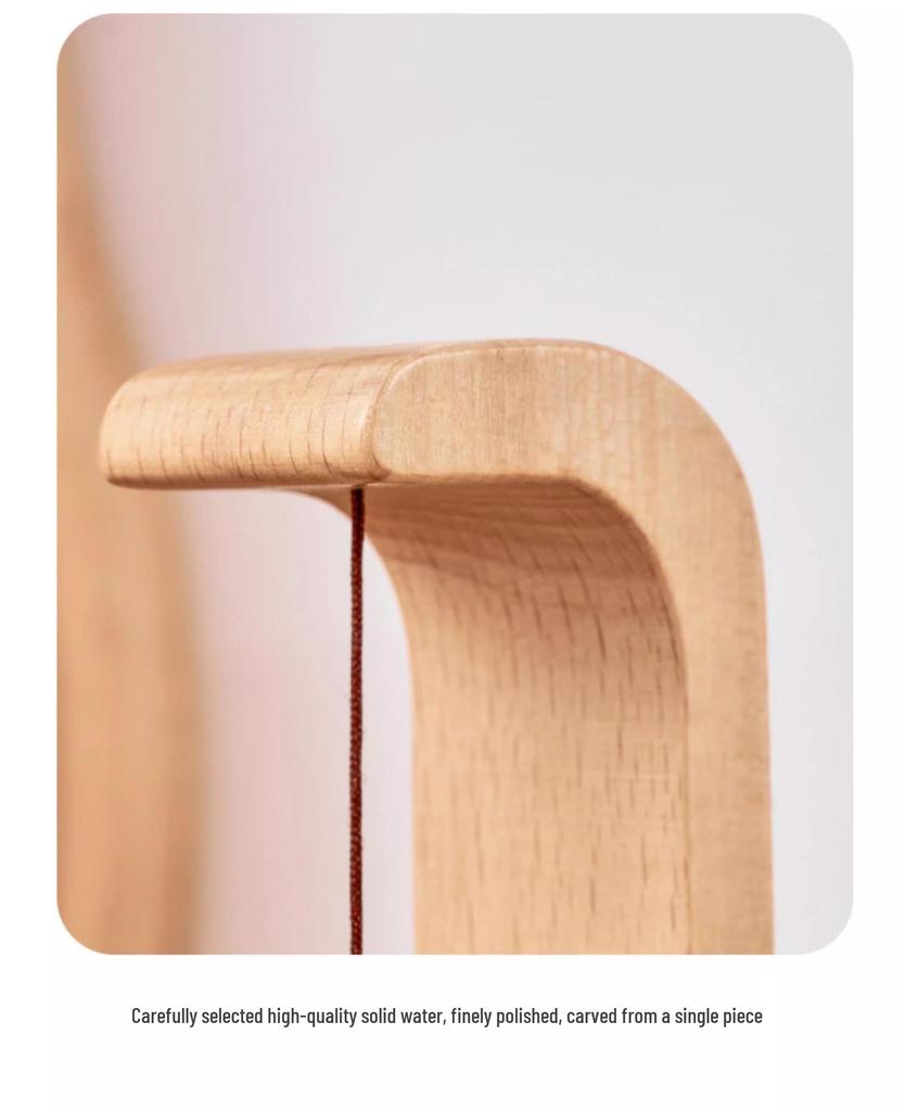 Japanese-Style Solid Wood Doorbell with Suction Cup - Entry Alert & Wind Chime Door Hanger