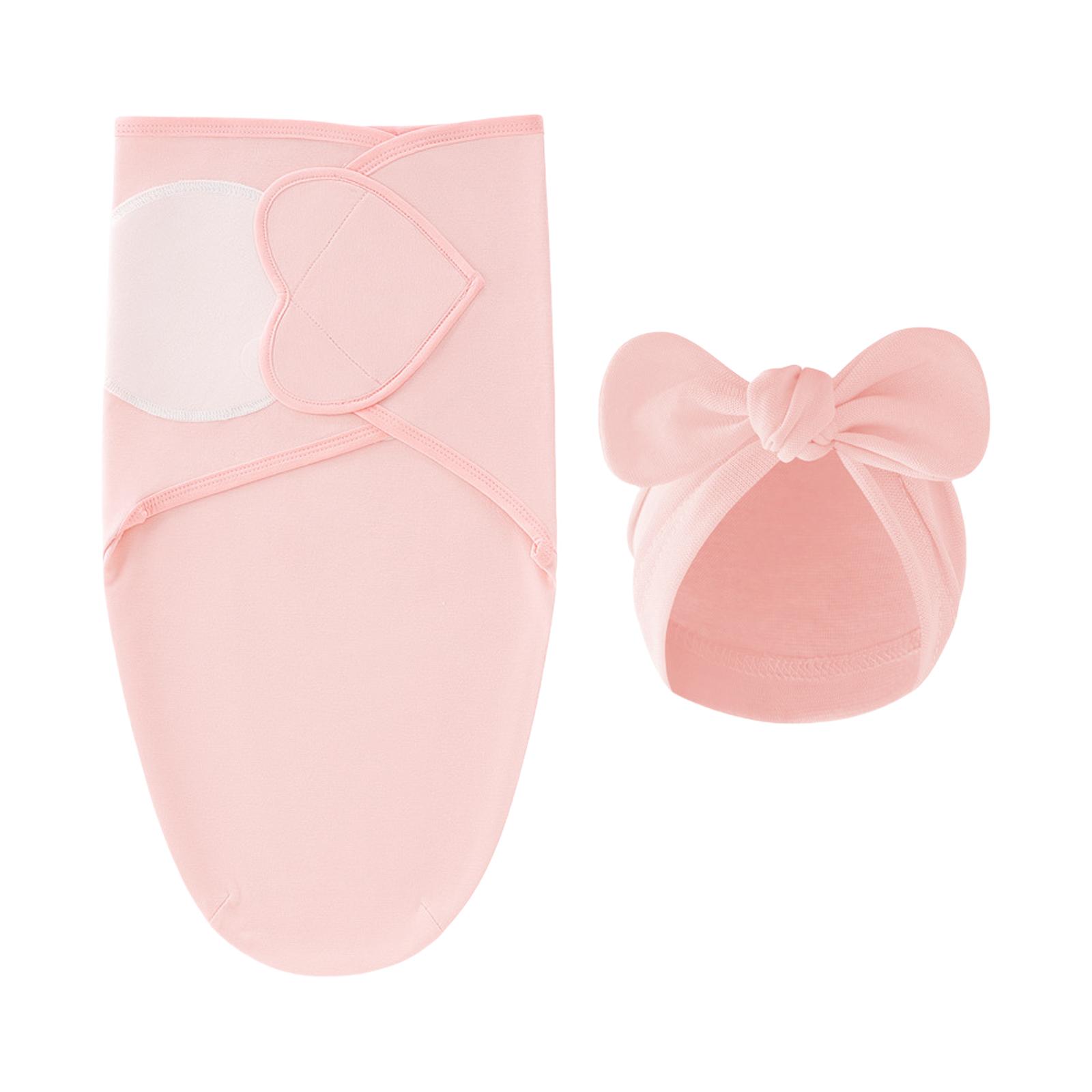 

Комплект из 2-х детских одеял с бантом, больничной шапочкой, мягким дышащим спальным мешком для новорожденных 0-3 месяцев, полотенцем и чепчиком 11