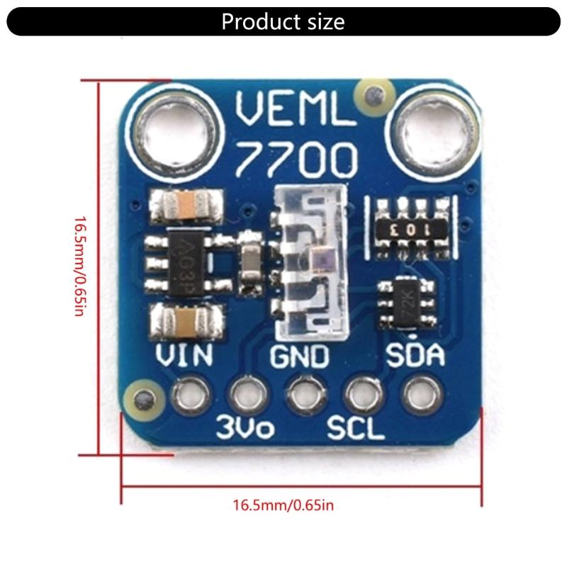 VEML770 Low Power Digital Light Detection Board 3.3V 5V I2C Port for Microcontrollers with 16 Bit Resolution