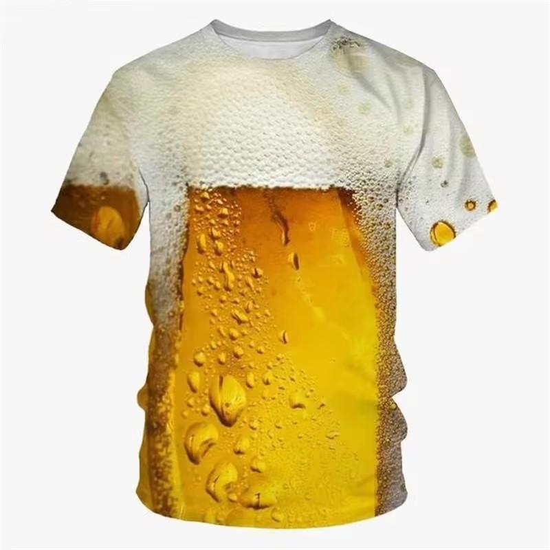 

New Men s Fashion Hops 3D Digital Printing T-Shirt Short Sleeve Clothes Casual XS