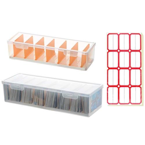 Storage Box for Trading Cards, Holds Approximately 700 Cards, Large Capacity, Adjustable, 7 Dividers, and 1 Base, Shockproof, Waterproof, and Dustproo