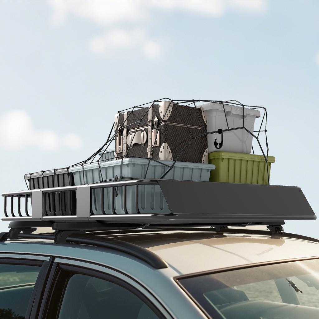 Metal Car Roof Rack, 162x99x16 Cm, Universal, Up To 100 Kg, Luggage Basket, Black