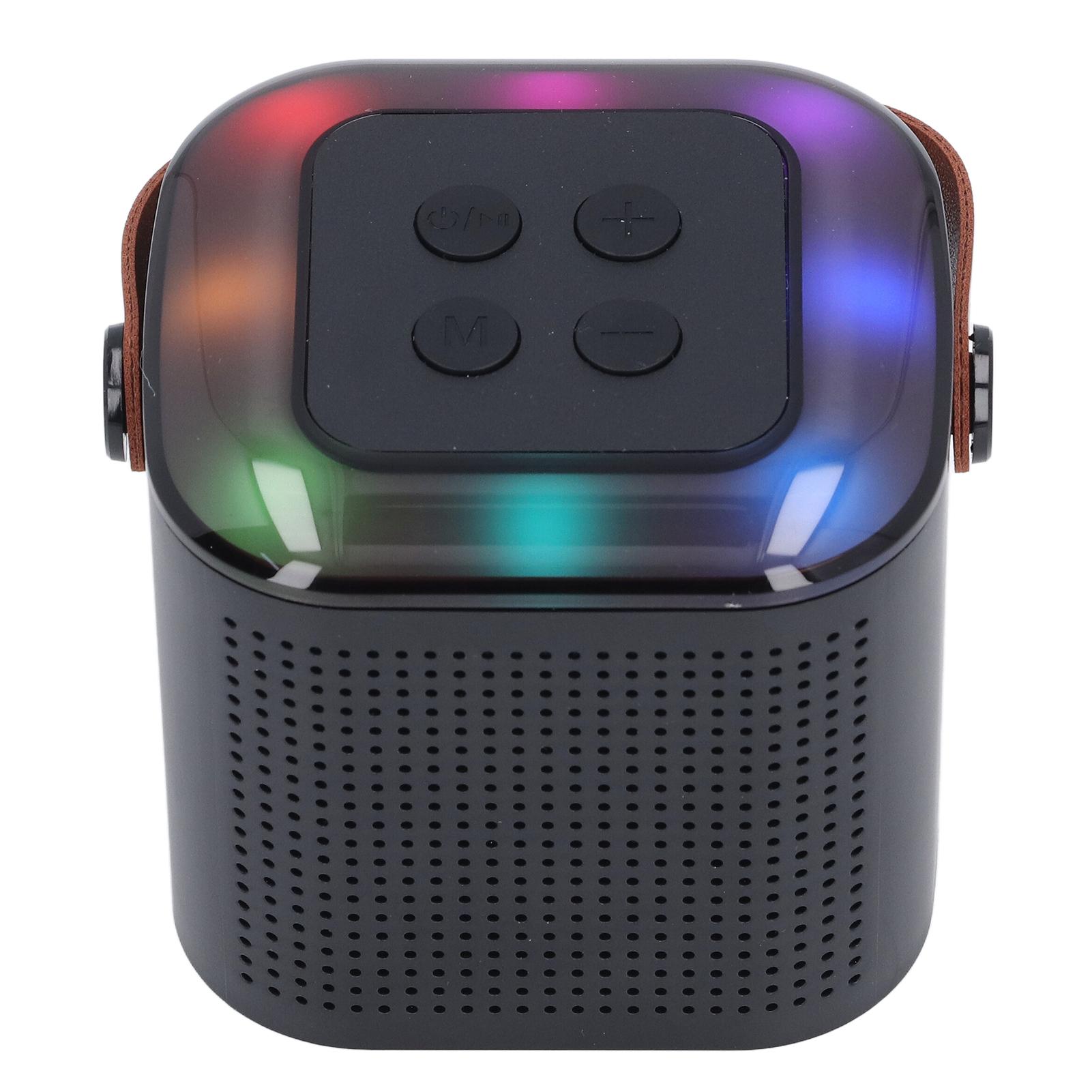 

Mini Karaoke Machine with 2 Microphones Wireless Bluetooth RGB Colorful Portable Speaker Karaoke чёрный