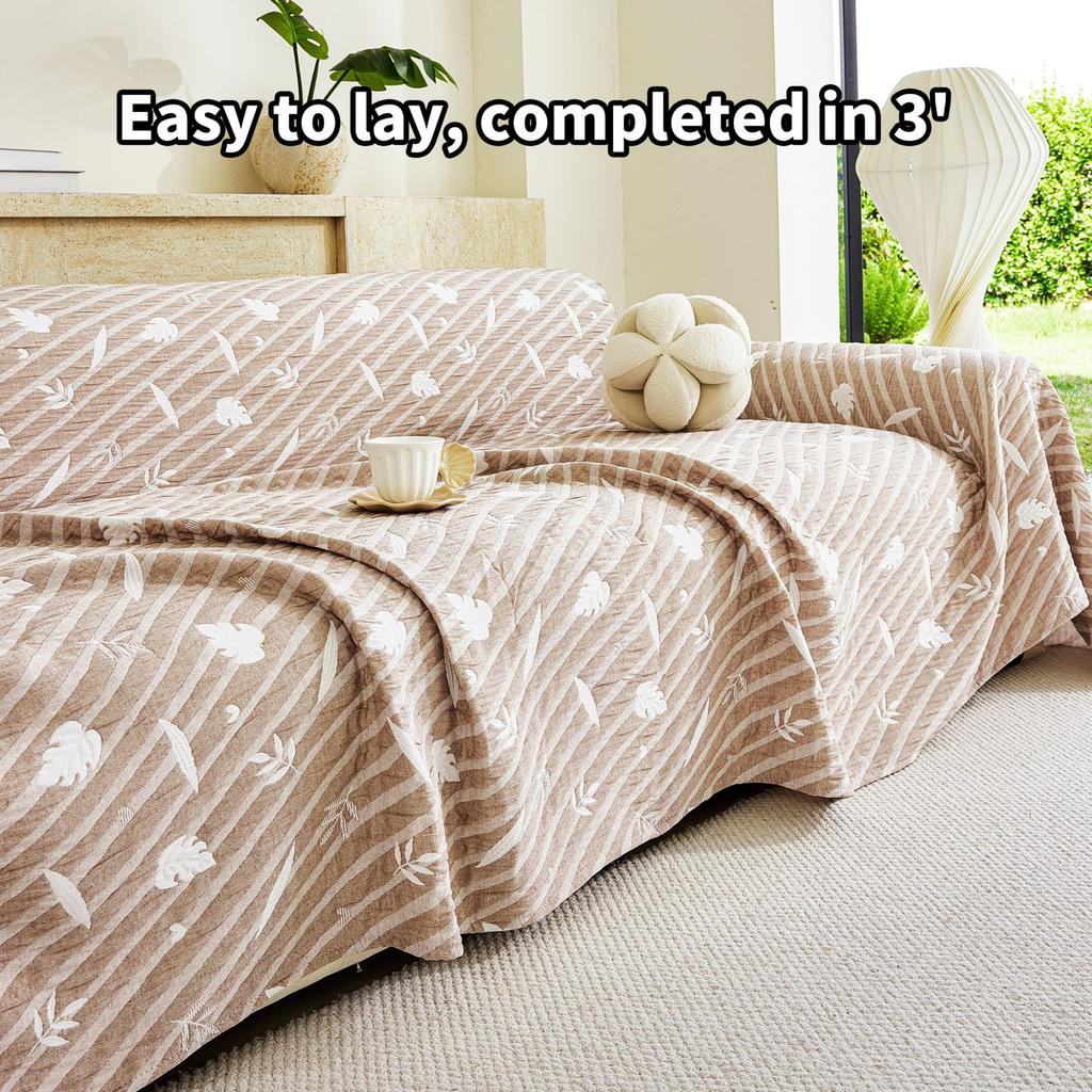 Extra Large Wide Three Layer Air Fiber Blanket Sofa Cover Universal For All Seasons Machine Washable Sofa Slipcover Sofa Protector