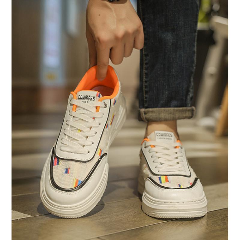 Plate Shoes Summer Men's Outdoor Casual Shoes Canvas Breathable Shoes Men's Shoes Sports Comfortable Fashion Small White Shoes