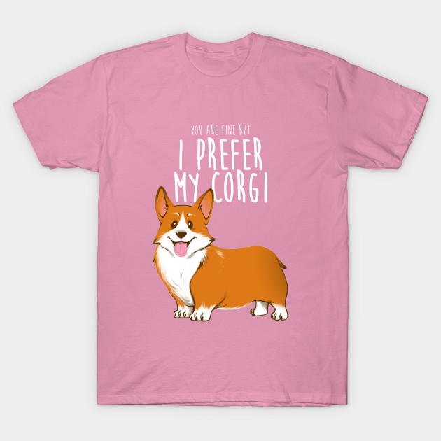 T-Shirt Damen Ich bevorzuge meinen Corgi Harajuku Print Kawaii T-Shirt Sommer Kurzarm Damen T-Shirt Top Tee