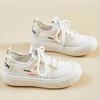 2025 Trendige Damen-Sneaker aus atmungsaktivem Mesh: Sommerlich lässiger koreanischer Stil, vielseitig und leicht mit weicher Sohle und Hohlmuster.