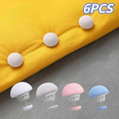 6Pcs BedSheet Quilt Clip Anti-Slip Blanket Buckles Duvet Cover Fastener Clip One Key To Unlock Quilt Holder Fixator Grippers