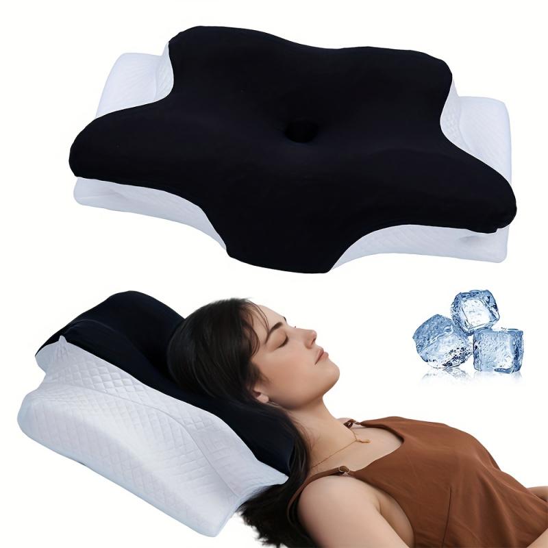 Memory cotton butterfly shaped pillow Slow rebound cow horn pillow Cervical pillow