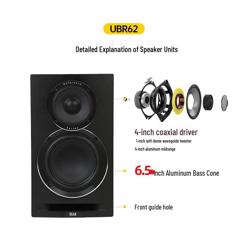 ELAC UBR62 6.5-inch Bookshelf Speakers (CN version)