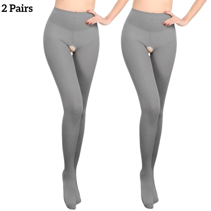 1/2 Pcs Women 120D Velvet Crotchless Sexy Tight Spring Autumn Open Crotch Pantyhose Female Stretchy Slim Skinny Erotic Lingerie