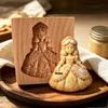 Wooden Gingerbread and Shortbread Cookie Mold Cutter