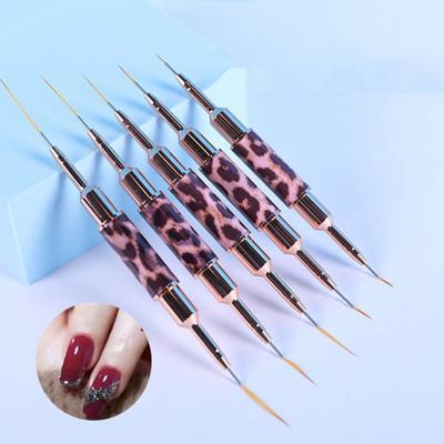 Dual-Use Nail Brush Pen Fiber Bristles Metal Body Multifunctional Nail Pen for Sculpting And UV Nail Art