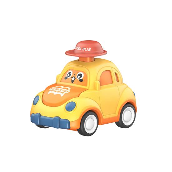 

Детский мультяшный автомобиль с экспрессией, игрушечный пресс-движок, инерционный привод, тянущий назад, модель детского транспортного средства, развивающая игрушка для грузовиков, для малышей, мальчиков и девочек, подарок жёлтый