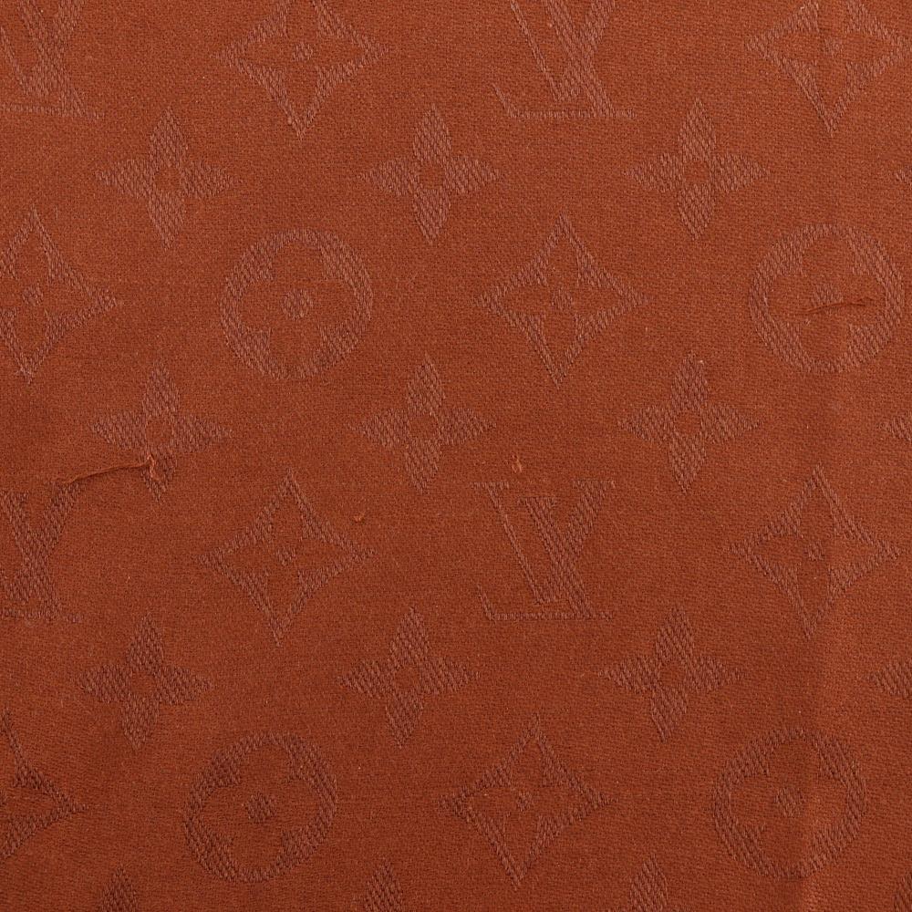 LOUIS VUITTON Monogram Stall Brown silk/wool Women Used