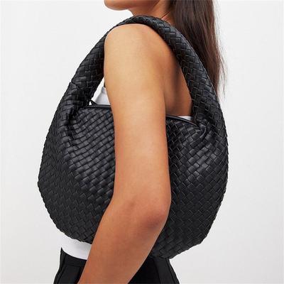 Chic French Woven Shoulder Bag for Women: Stylish, Versatile, Textured Handbag for Everyday Use