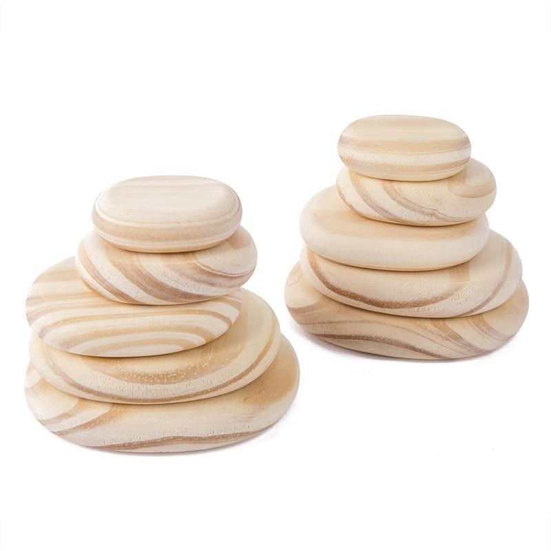 

Building Pebbles Blocks Children Early Education Color Recognition Toy Wooden White