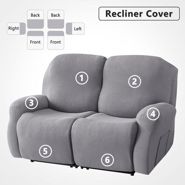 Water Repellent Recliner Sofa Cover Stretch Jacquard Slipcover Washable Relax Armchair Cover