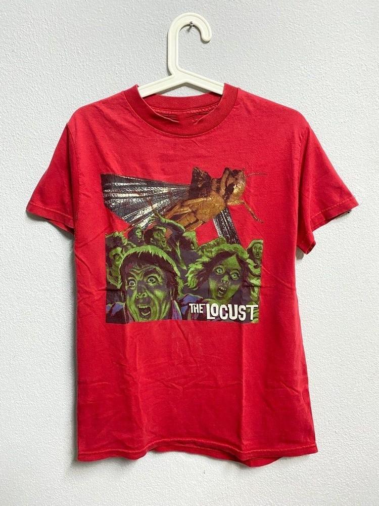 Винтаж Футболка The Locust Band из плотного хлопка Красная Для мужчин Полный размер TT704 Унисекс Футболка XL