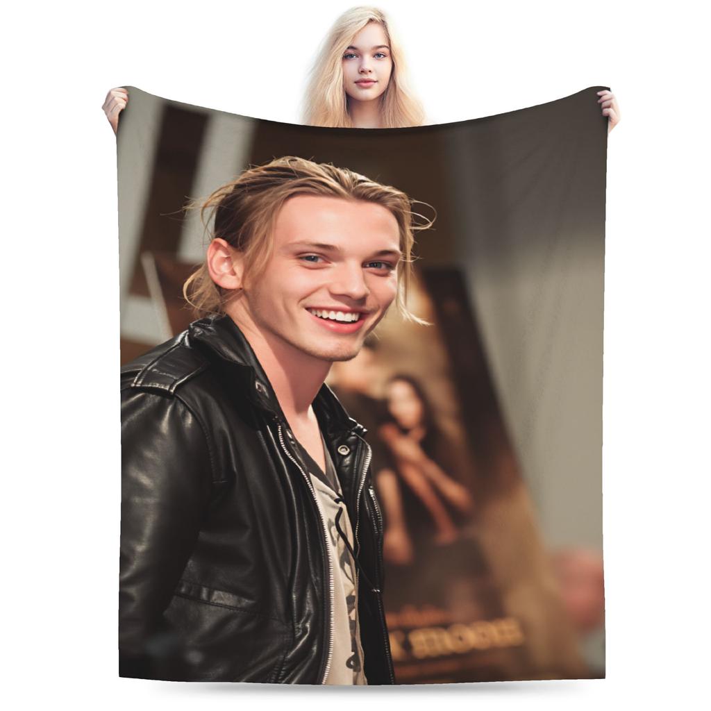 Jamie Campbell Bower Blanket Adults  Flannel Throw Blanket For Bedroom Warm Custom Quality Bedspread Gift