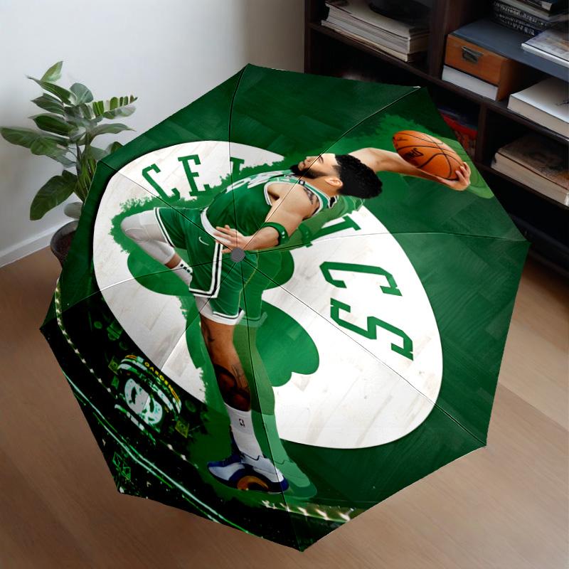 Boston Basketball Umbrella 8-Frame for Travel, Camping, Casual Lightweight Portable Umbrella, Essential for Every Family Holidays Gift