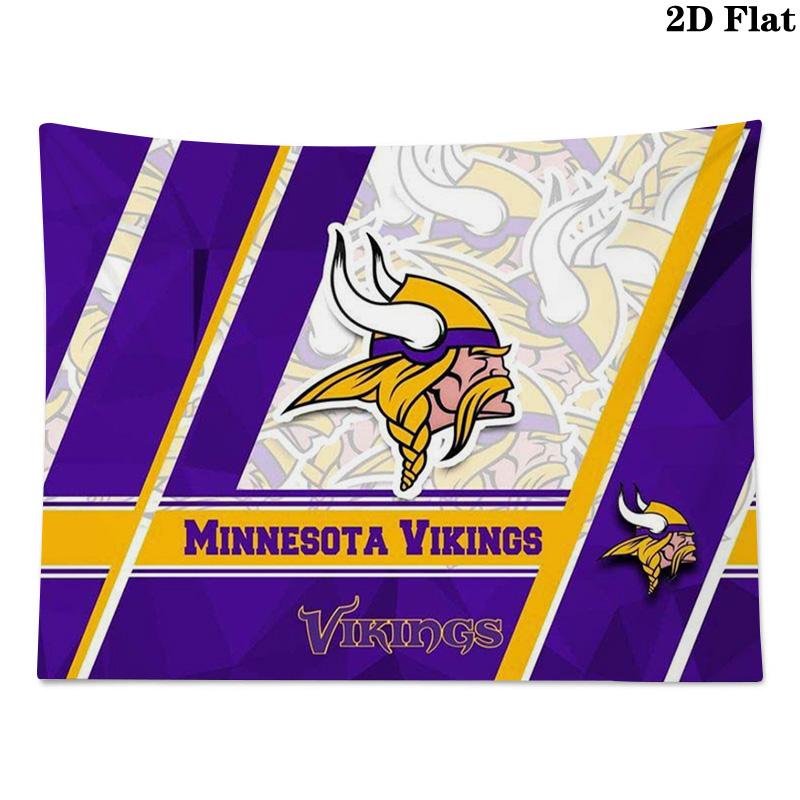 Minnesota Vikings Wall Tapestry Aesthetic Wall Hanging Printed Fabric Blanket Decorative Tapestries for Bedroom Living Room Home Decor