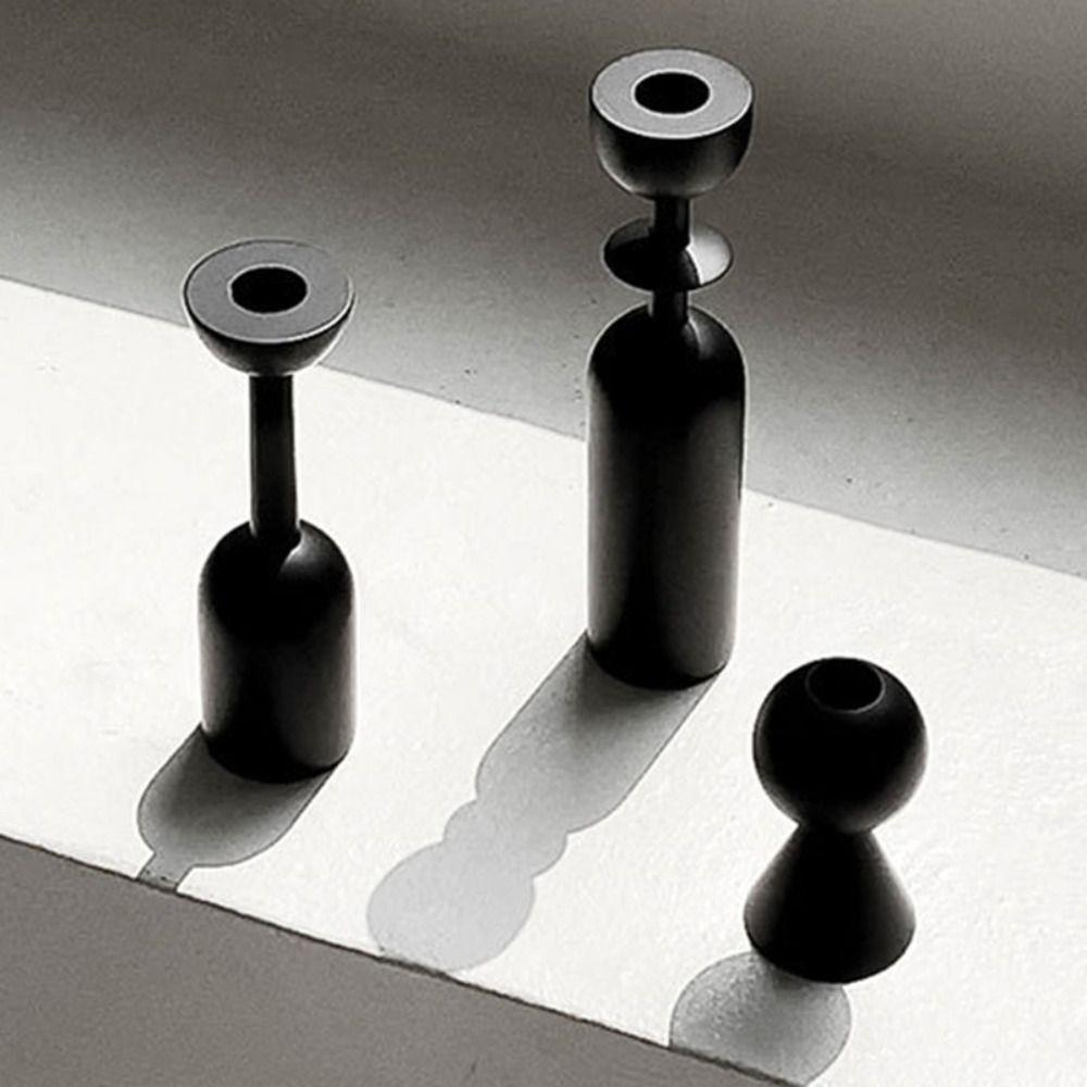 3 Stück/Set Vintage Kerzenständer Ornament Minimalistischer Dekorativer Kerzenständer Kandelaber Wohnzimmer