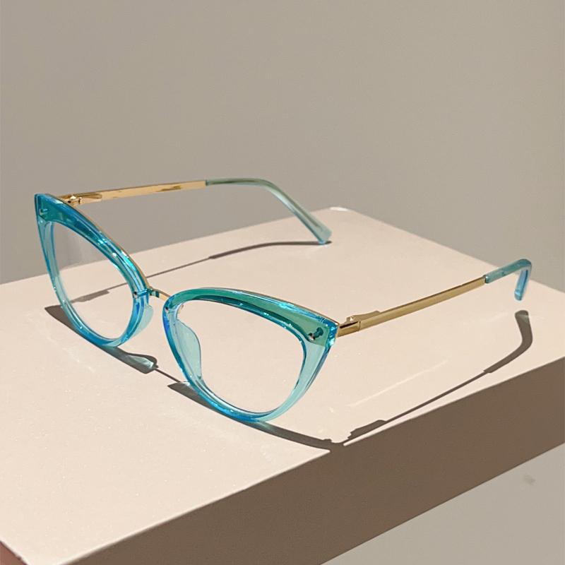 KAMMPT Vintage Cat Eye Glasses Women Stylish Candy Color Rim Blue Light Blocking Optical Frames Trendy Brand Design Eyeglasses