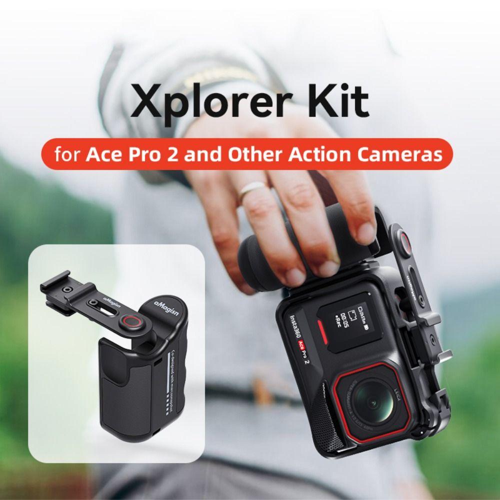 Shutter Button StreetGrip Vlog Holder for DJI Action/Insta360 Ace Pro Camera Accessories