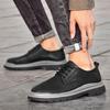 Spring and Autumn Tooling Martin Shoes Men's Low Top Retro Lace-Up Denim Style British Casual Big Head Leather Shoes Work Shoes
