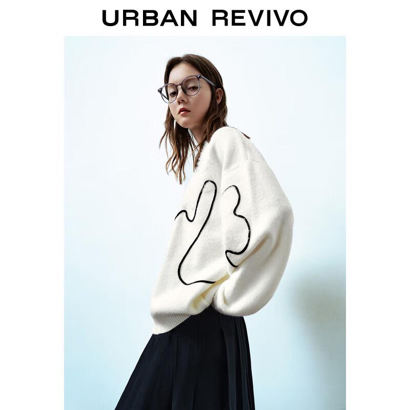 

UR Women s Contrast Floral Knit Sweater L