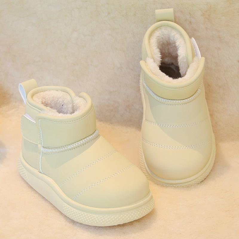 Children's Snow Boots2026New winter short boots for boys, fleece-lined and thickened, cotton boots for girls, warm baby cotton shoes